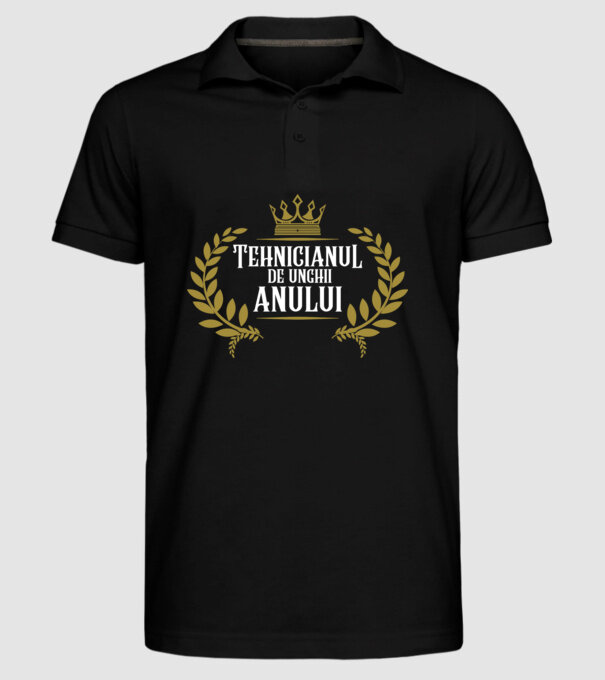 Tehnicianul de unghii al anului model negru pe tricou