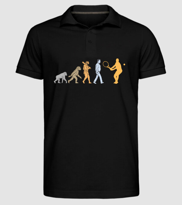 Tennis evolution model negru pe tricou