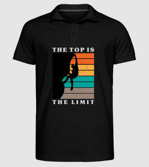 The Top is the limit model negru pe tricou