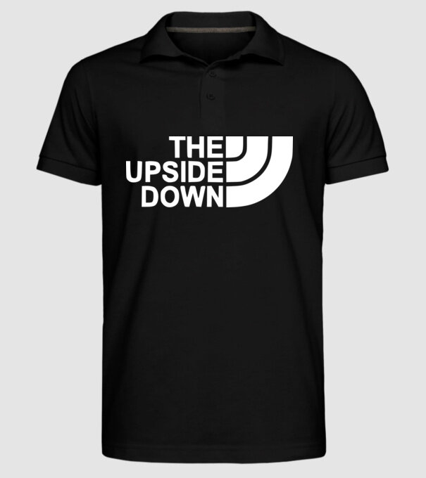 the upside down model negru pe tricou