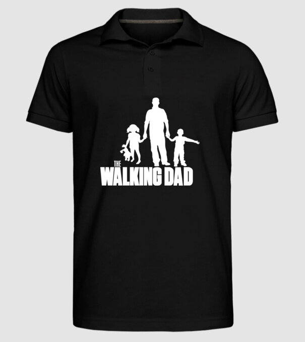 The Walking Dad model negru pe tricou