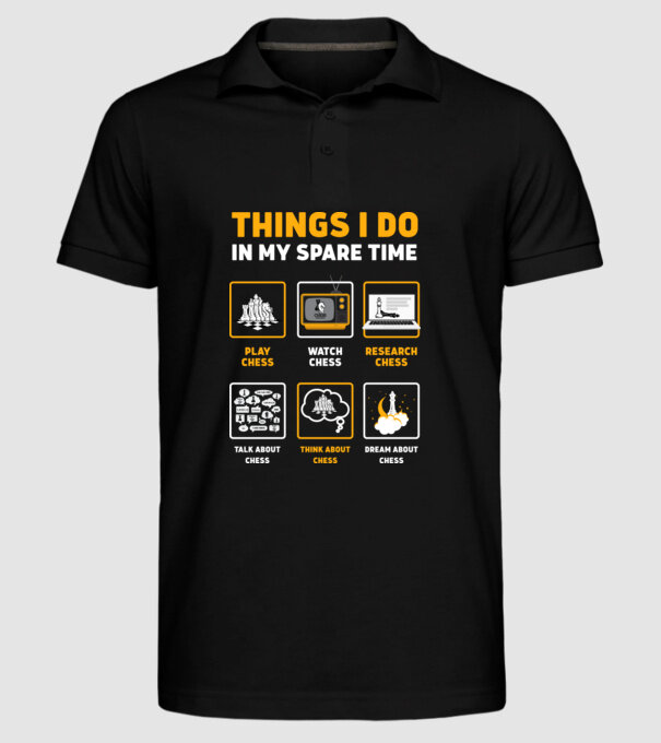 Things I do in my spare time model negru pe tricou