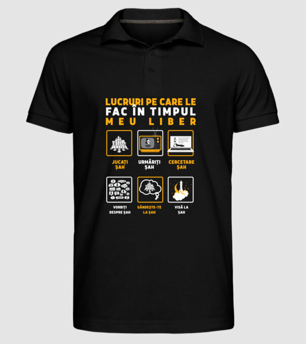 Things I do in my spare time EN model negru pe tricou