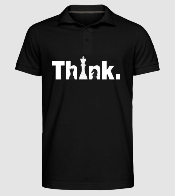 Think model negru pe tricou