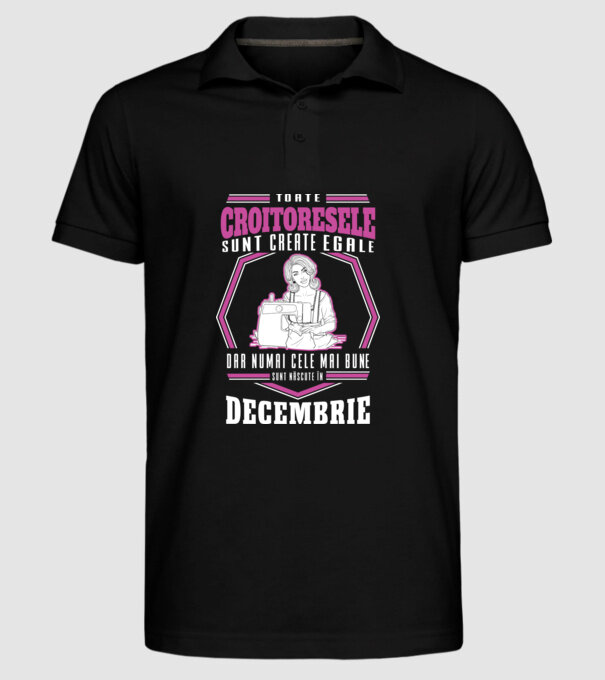 Toate croitoresele decembrie model negru pe tricou