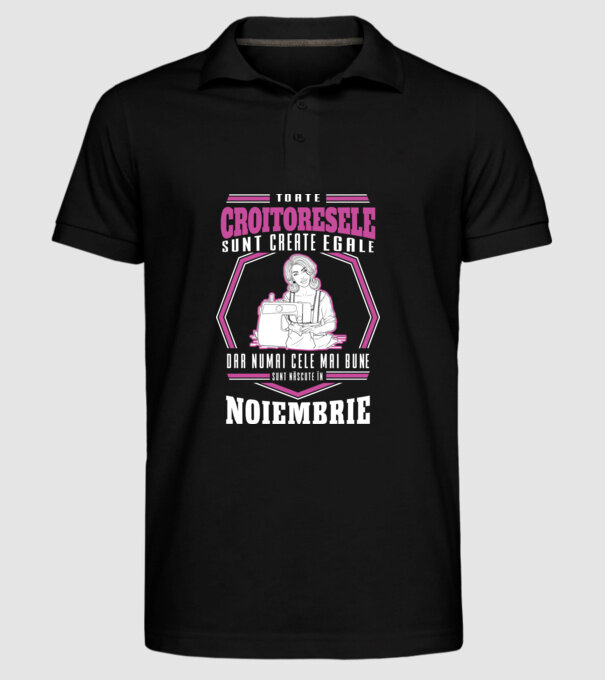 Toate croitoresele noiembrie model negru pe tricou