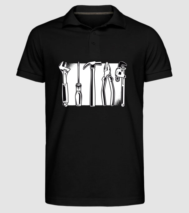 Tools model negru pe tricou