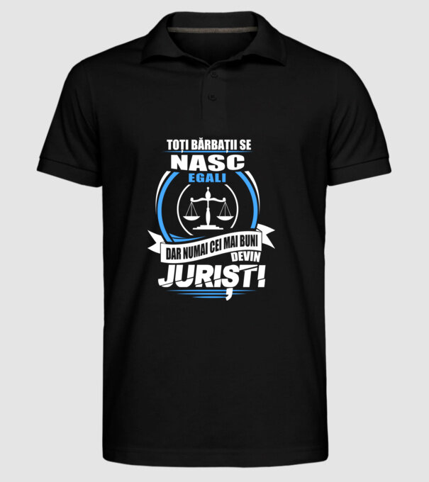 Toți bărbații se nasc egali juriști model negru pe tricou