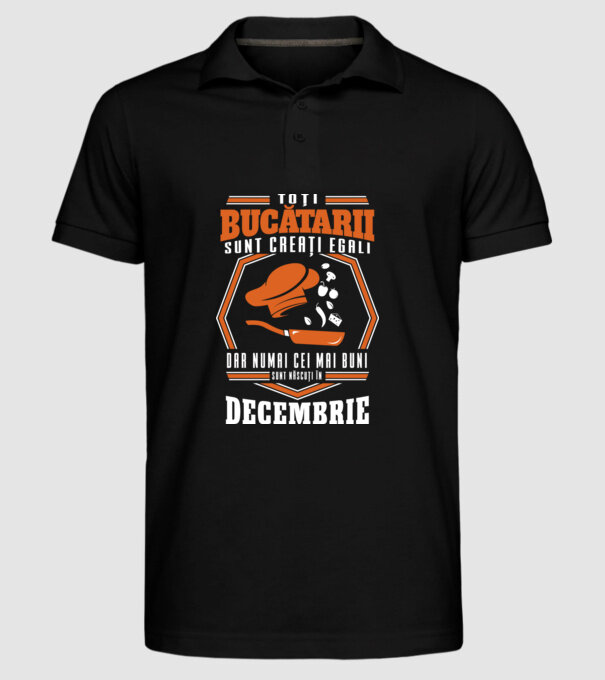 Toți bucătarii sunt creați egali decembrie model negru pe tricou