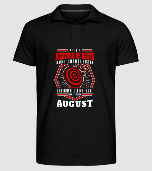 Toți jucătorii de darts sunt creați egali, dar numai cei mai buni sunt născuți în august. model negru pe tricou