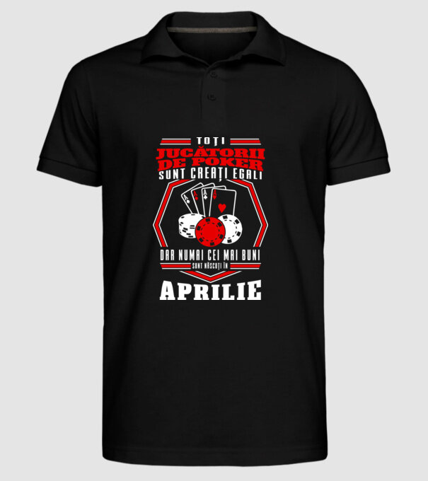 Toți jucătorii de poker sunt creați egali aprilie model negru pe tricou