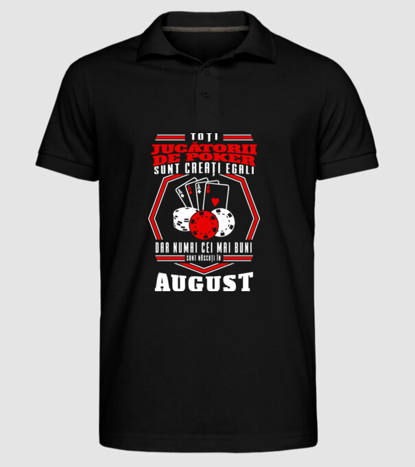Toți jucătorii de poker sunt creați egali august model negru pe tricou