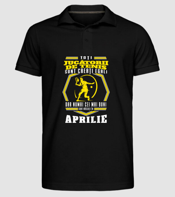 Toți jucătorii de tenis sunt creați egali aprilie model negru pe tricou