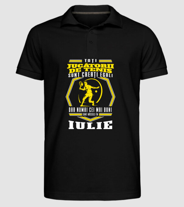 Toți jucătorii de tenis sunt creați egali iulie model negru pe tricou