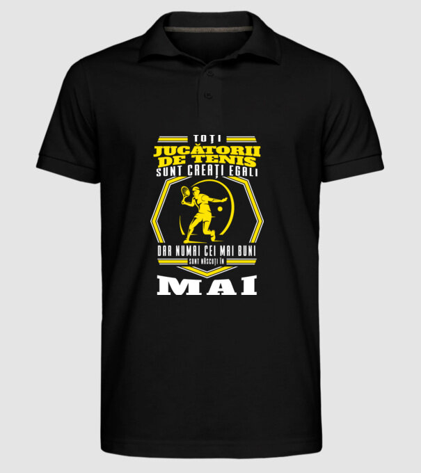 Toți jucătorii de tenis sunt creați egali mai model negru pe tricou