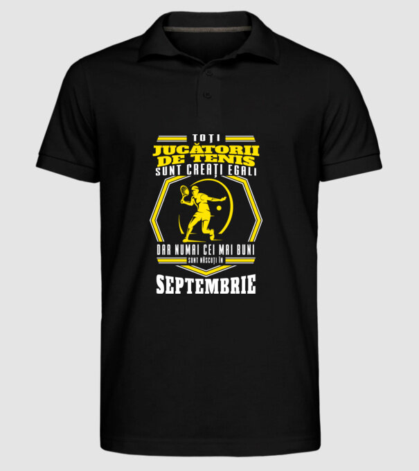 Toți jucătorii de tenis sunt creați egali Septembrie model negru pe tricou