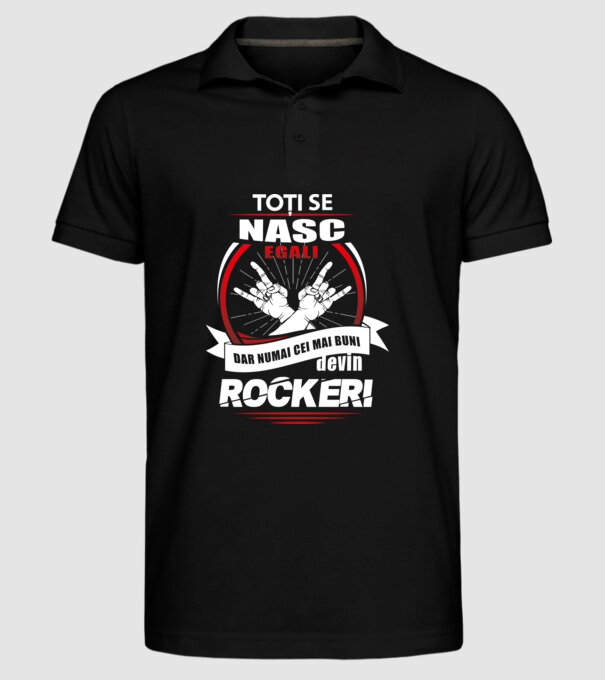 toți se nasc egali, dar numai cei mai buni devin rockeri model negru pe tricou