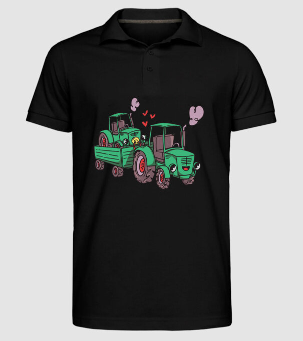 TRACTOR model negru pe tricou
