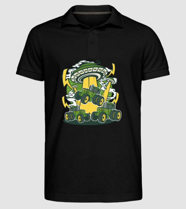 TRACTOR model negru pe tricou