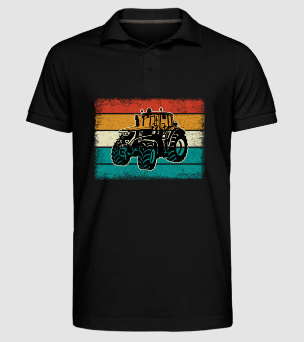 TRACTOR model negru pe tricou
