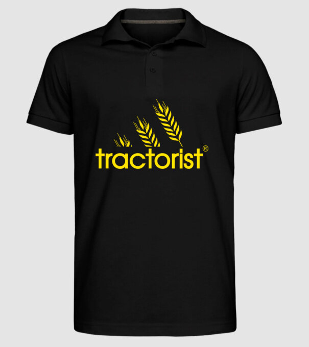 tractorist model negru pe tricou