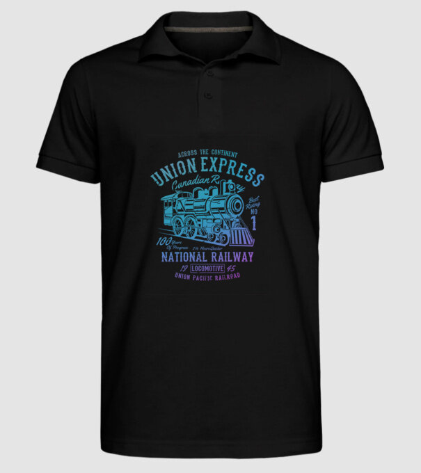 Trenuri model negru pe tricou