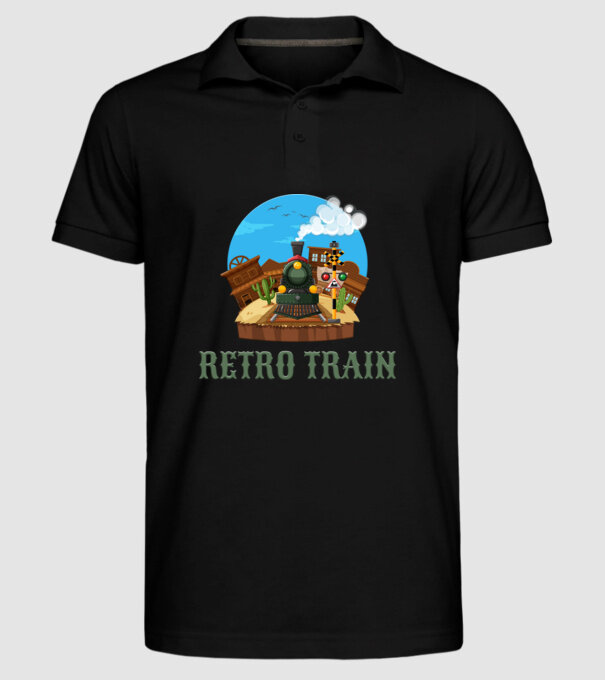 Trenuri model negru pe tricou