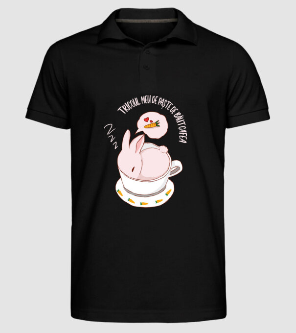 tricoul meu de Paște de băut cafea model negru pe tricou