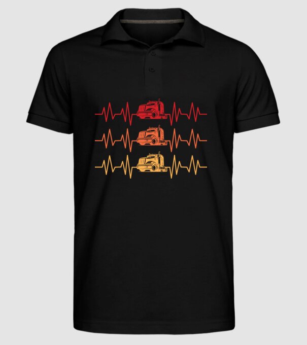 truck driver model negru pe tricou