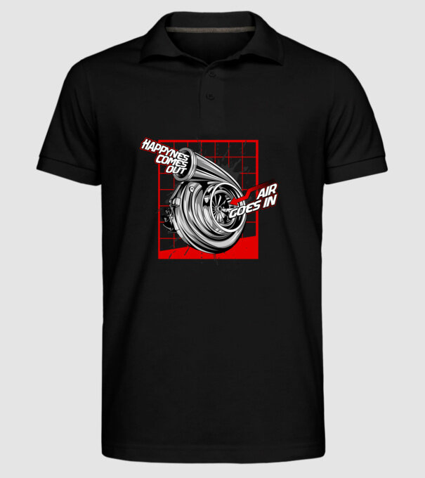 Turbo model negru pe tricou