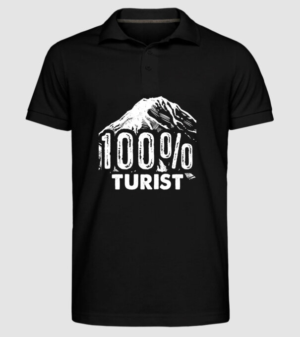 turist model negru pe tricou