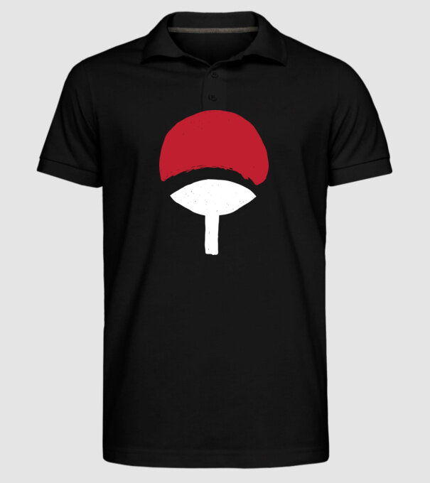 Uchiha logo model negru pe tricou