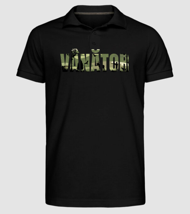 VÂNĂTOR model negru pe tricou