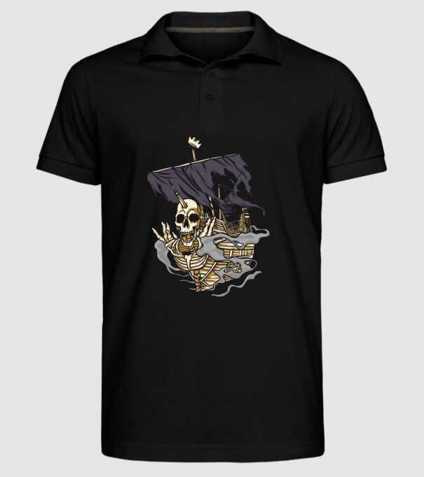 Vapoare model negru pe tricou