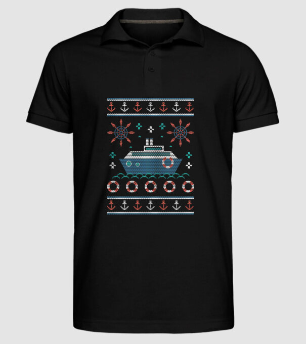 Vapoare model negru pe tricou