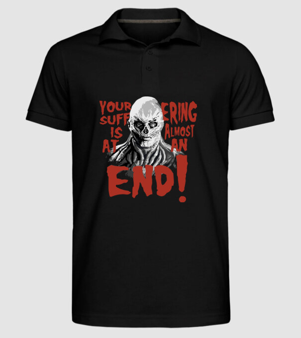 vecna your suffering is almost at an end model negru pe tricou