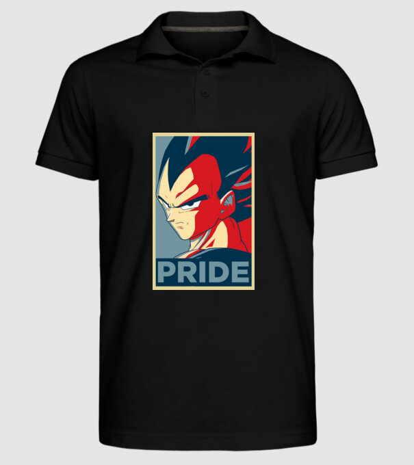 vegeta pride dragonball model negru pe tricou