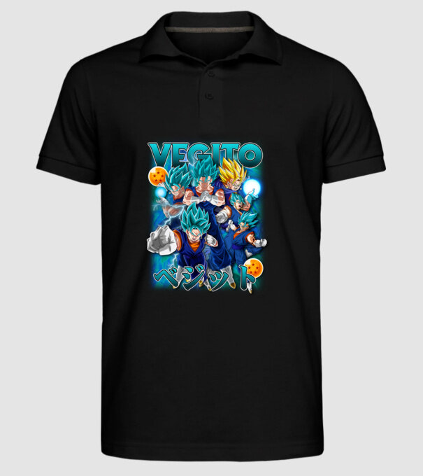 vegito dragonball model negru pe tricou