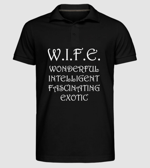 W.I.F.E. model negru pe tricou
