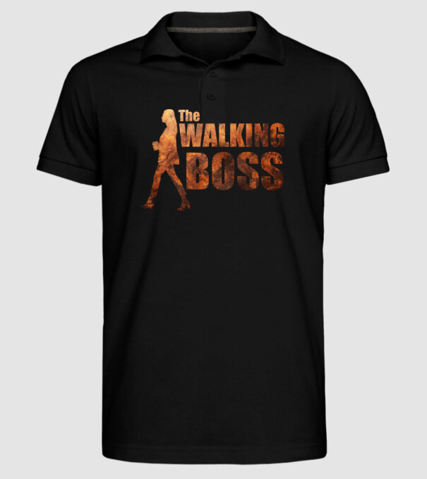 Walking bos model negru pe tricou