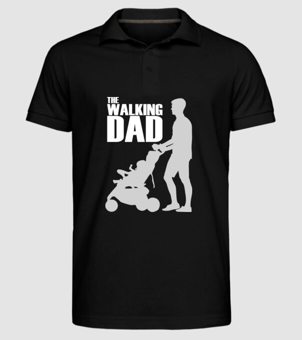 Walking dad model negru pe tricou