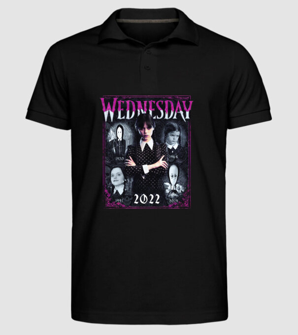 WEDNESDAY ADDAMS multi all time model negru pe tricou