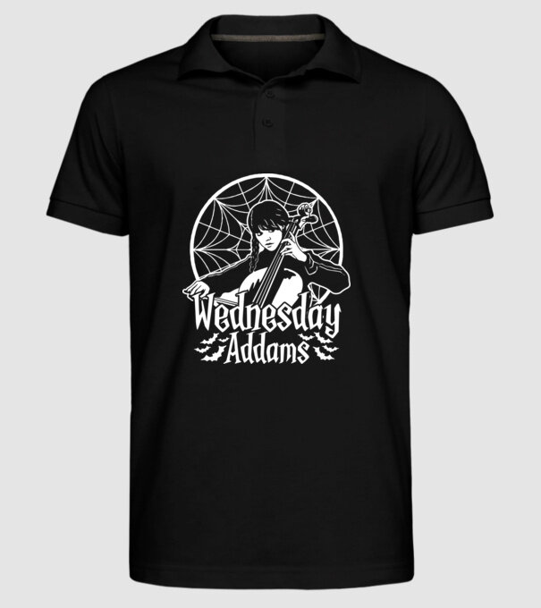  Wednesday Window model negru pe tricou