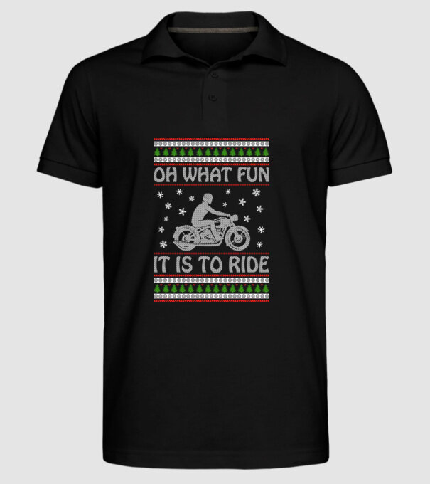 What Fun is to ride - Moto model negru pe tricou