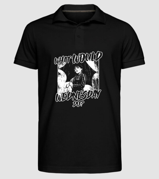 What would Wednesday do model negru pe tricou