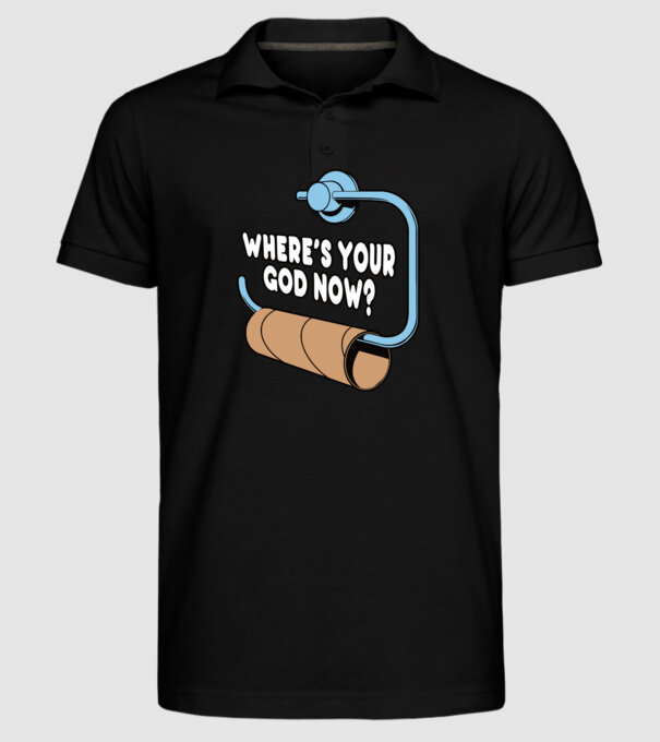 Where's your god now model negru pe tricou
