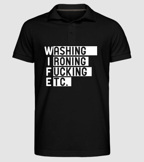 WIFE model negru pe tricou