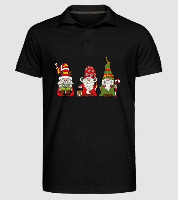 Xmas gnomes 2 model negru pe tricou
