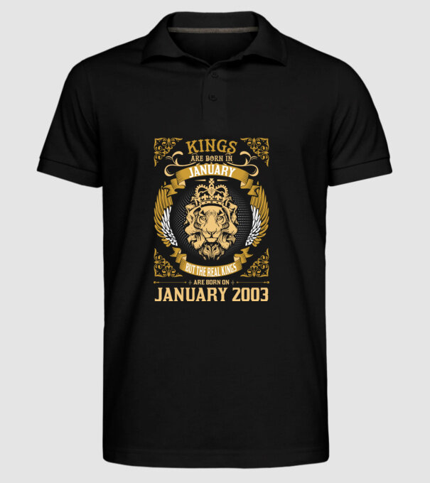 Ziua de naștere a Leului 2003 january model negru pe tricou