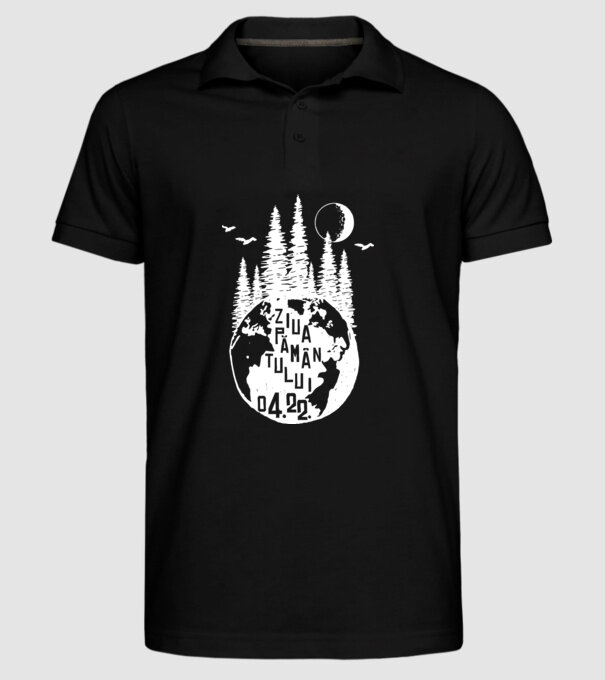Ziua Pământului 22.04. model negru pe tricou
